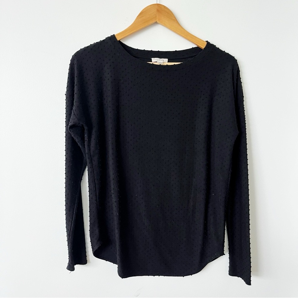 Aritzia Wilfred Swiss dot long sleeved top